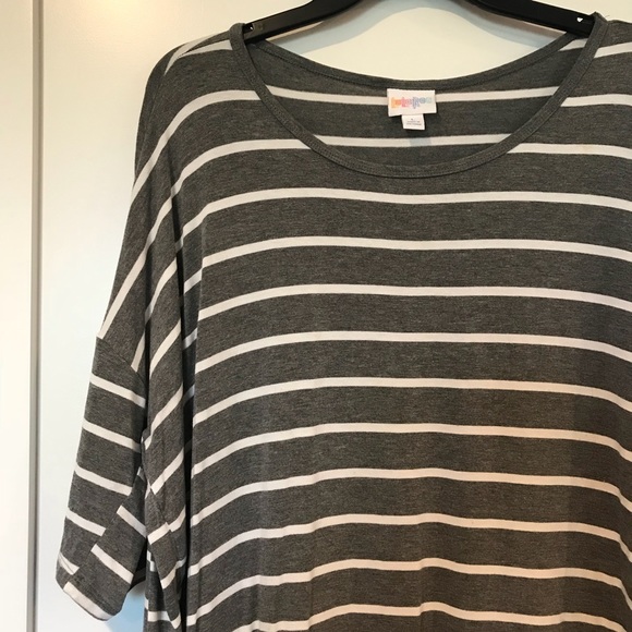 LuLaRoe Tops - LuLaRoe Irma Gray Stripes